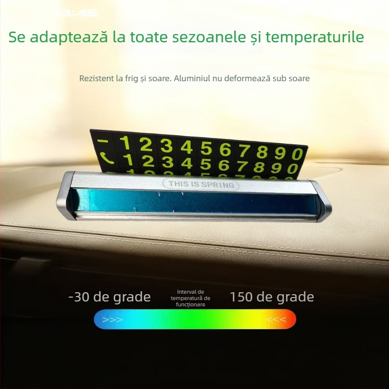 Placă de înmatriculare auto din aliaj de aluminiu, luminoasă, model Y08, marcă This is spring