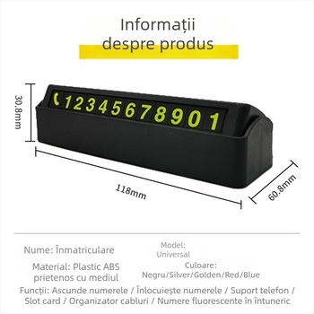 Suport auto pentru telefon – plastic, compatibil cu bordul, personalizare disponibilă