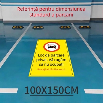 Etichetă de podea pentru parcare privată — avertisment luminos reflectorizant Nu parcați plastic model 985