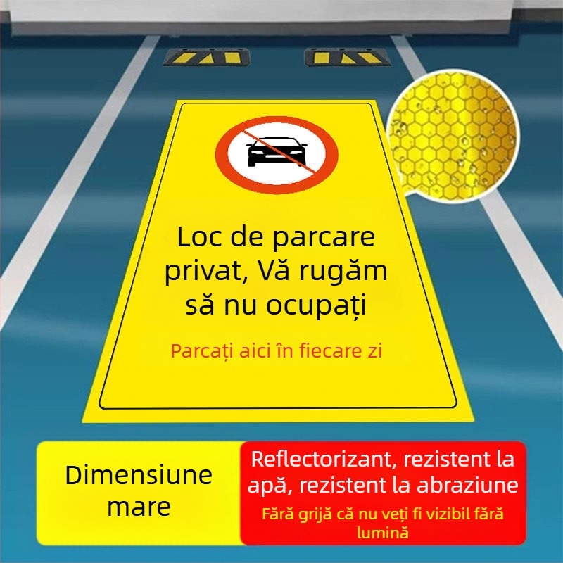 Etichetă de podea pentru parcare privată — avertisment luminos reflectorizant Nu parcați plastic model 985