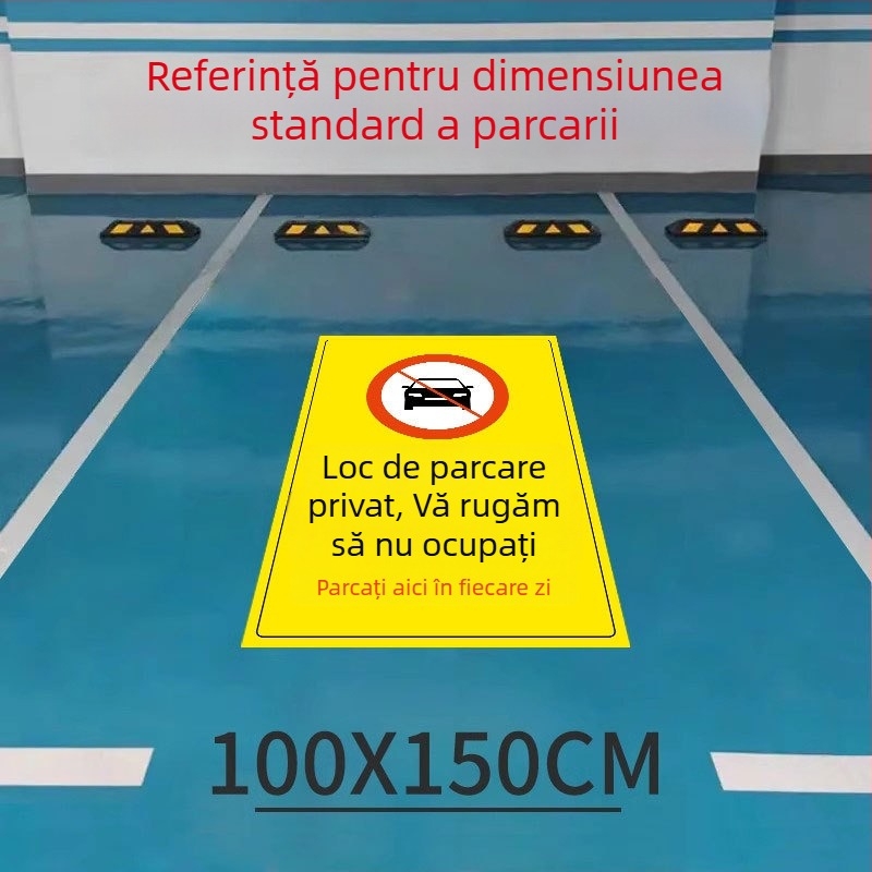 Etichetă de podea pentru parcare privată — avertisment luminos reflectorizant Nu parcați plastic model 985