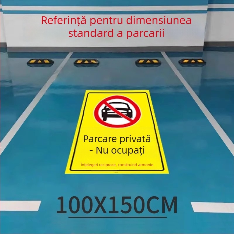 Etichetă de podea pentru parcare privată — avertisment luminos reflectorizant Nu parcați plastic model 985
