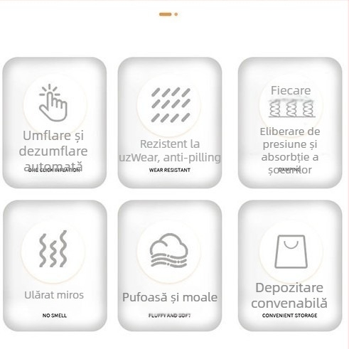 Saltea gonflabilă pentru mașină cu umflare/deflare automată — pentru exterior, stil minimalist, suprafață PVC cu flocking