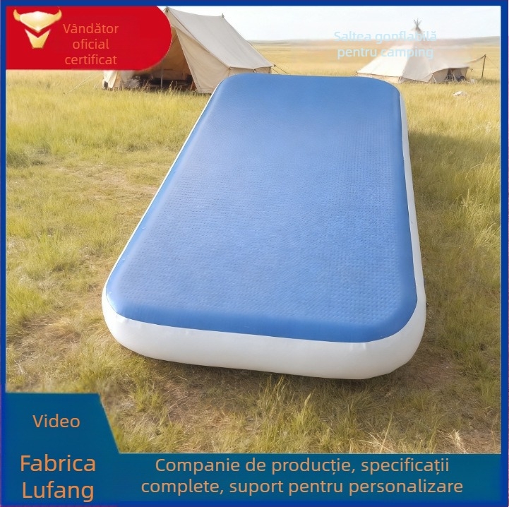 Pat gonflabil de la Oke, 7 kg, capacitate 200 kg, suprafață din țesătură compozită