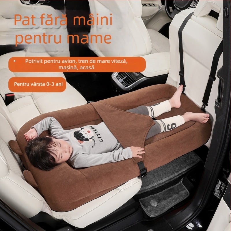 Pat de dormit auto pentru bebeluși — tip universal, pliabil, greutate 3,14 kg, sarcină maximă 20 kg, potrivit pentru mașini, autobuze, trenuri de mare viteză și avioane