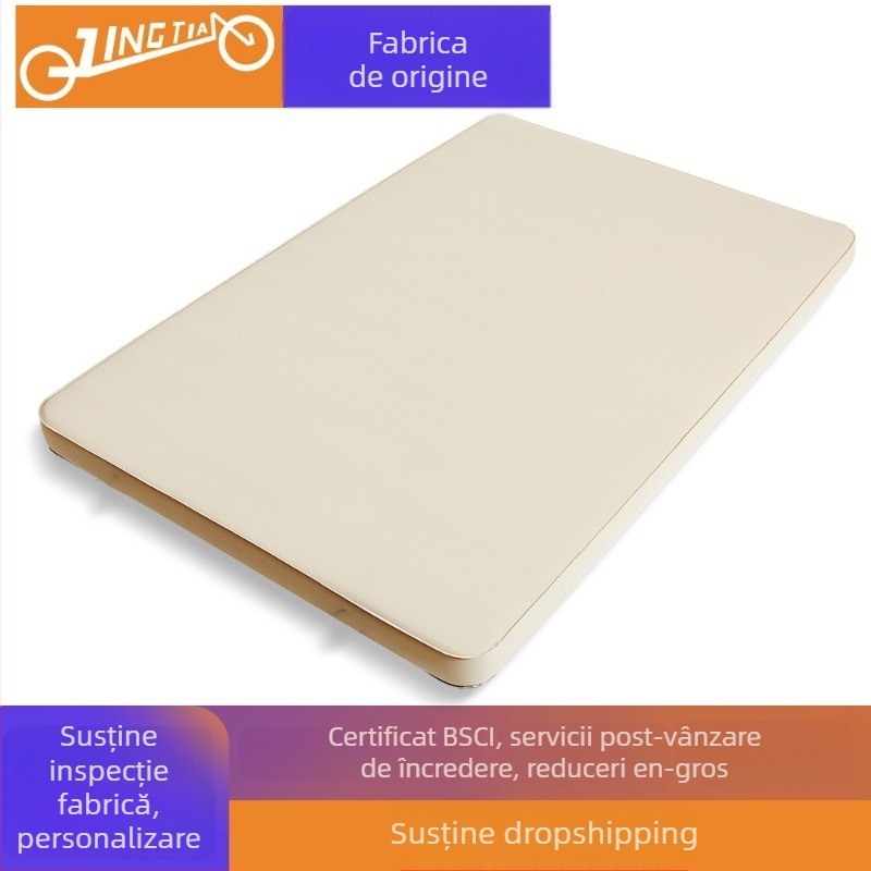 Saltea pneumatică pentru exterior – ușoară și portabilă; Material: TPU elastic pongee; Potrivită pentru 2–4 persoane; Metodă de umflare: pompă electrică; Utilizări: mașină, camping, casă; suprafață tricotată