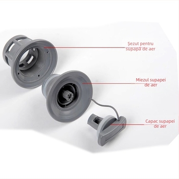 Valvă de aer de înaltă presiune, universală, cu 8 dinți, pentru SUP, placă de surfing, kajak și barcă (din plastic, LCO-SPORT)