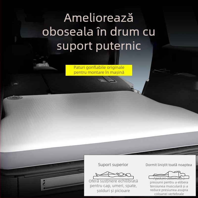 Saltea gonflabilă auto Brushed pentru Lexus GX550h / Prado, PVC, umflare manuală, greutate 5,15 kg, sarcină maximă 200 kg
