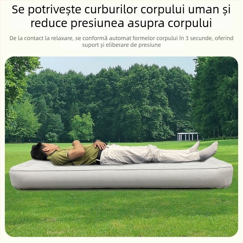 Pat de aer pentru camping — brand Hongze, suprafață din poliester pongee cu TPU, greutate 2000 g, sarcină maximă 400 kg