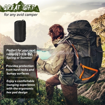 Saltea gonflabilă de exterior pentru camping, țesătură TPU compozit, capacitate 1-2 persoane, greutate netă 1,18 kg, umflare cu pompă de pedală, model mkd-1099