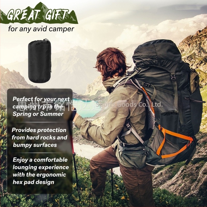 Saltea gonflabilă de exterior pentru camping, țesătură TPU compozit, capacitate 1-2 persoane, greutate netă 1,18 kg, umflare cu pompă de pedală, model mkd-1099