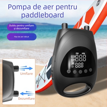 NEWO Pompa de umflare fără fir pentru SUP/Kayak - 160W, 70 L/min, cilindru dublu, afișaj digital, baterie încorporată 4x2200mAh (16.8V)