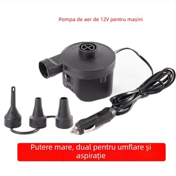 Pompa de aer USB pentru saltele gonflabile și perne de camping – utilizare în exterior, mai mult de două cilindri, 220W, lumină de avertizare, afișaj tip indicator