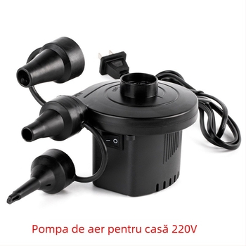Pompa de aer USB pentru saltele gonflabile și perne de camping – utilizare în exterior, mai mult de două cilindri, 220W, lumină de avertizare, afișaj tip indicator