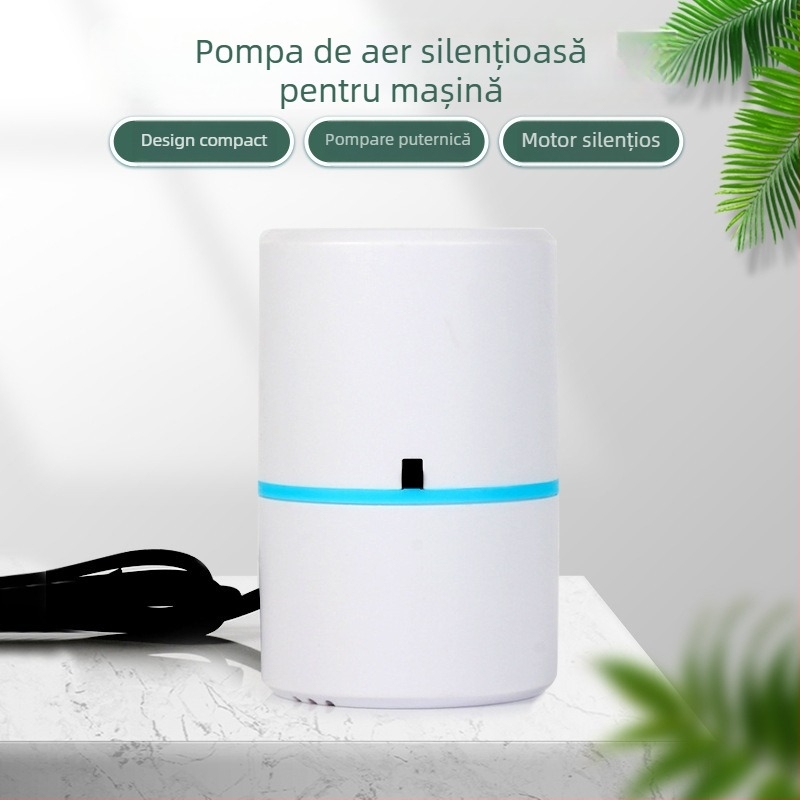 Pompa de aer USB pentru saltele gonflabile și perne de camping – utilizare în exterior, mai mult de două cilindri, 220W, lumină de avertizare, afișaj tip indicator