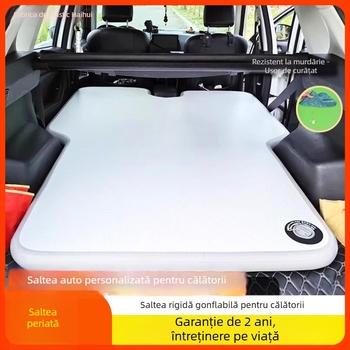 Saltea gonflabilă portabilă pentru mașină, pliabilă, pentru o singură persoană sau cuplu, PVC, umflare manuală, sarcină maximă 500 kg