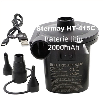 Pompa electrică de aer pentru saltele gonflabile și piscine – umflător trei în unu cu design cu două sau mai multe cilindri, 220W, lampă de avertizare, afișaj analogic, posibilitatea de personalizare