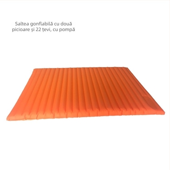 Saltea gonflabilă pentru două persoane, sistem TPU cu 22 țevi, pat de camping pentru exterior, 1,9 kg, încărcătură maximă 500 kg, material compozit