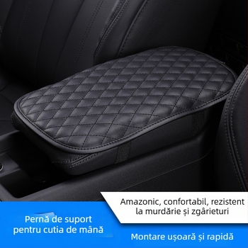 Husă pentru cotiera centrală a mașinii din piele PU – universală, anti-derapare