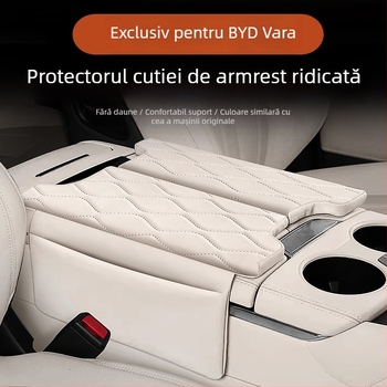 Pernă pentru cotiera centrală din piele pentru BYD Xia, cu buzunar de depozitare și husă de protecție