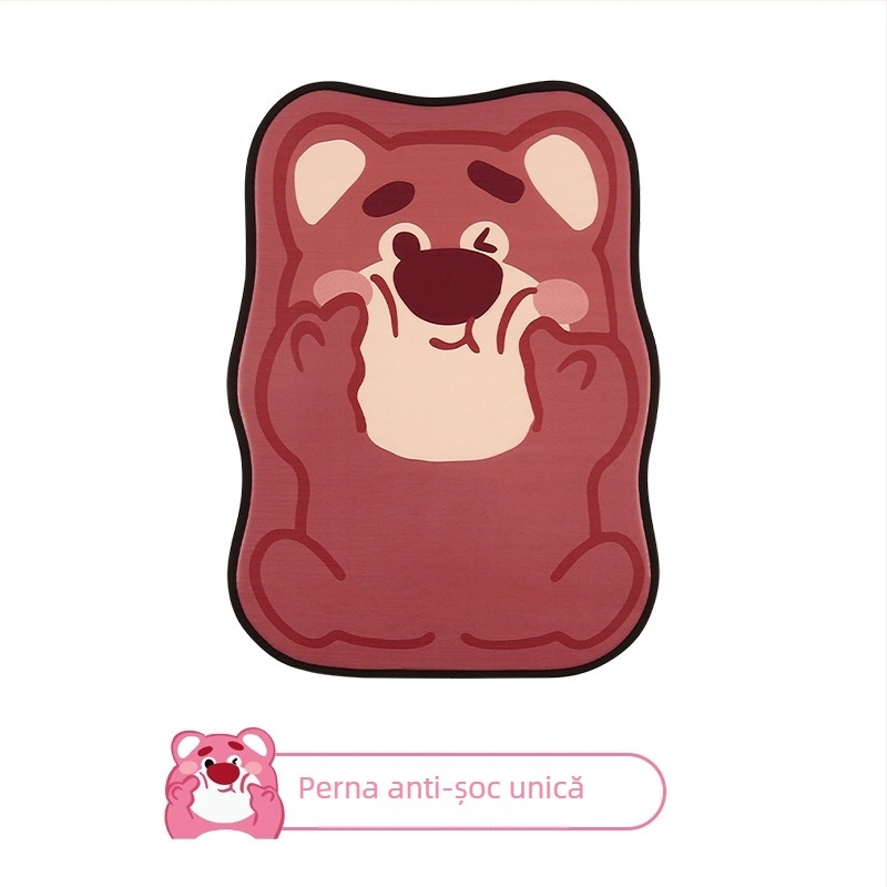 Protecție pentru spatele scaunului auto, Strawberry Bear, desen animat, Niu Ma Craft, universal pentru toate anotimpurile, material PU, umplutură burete