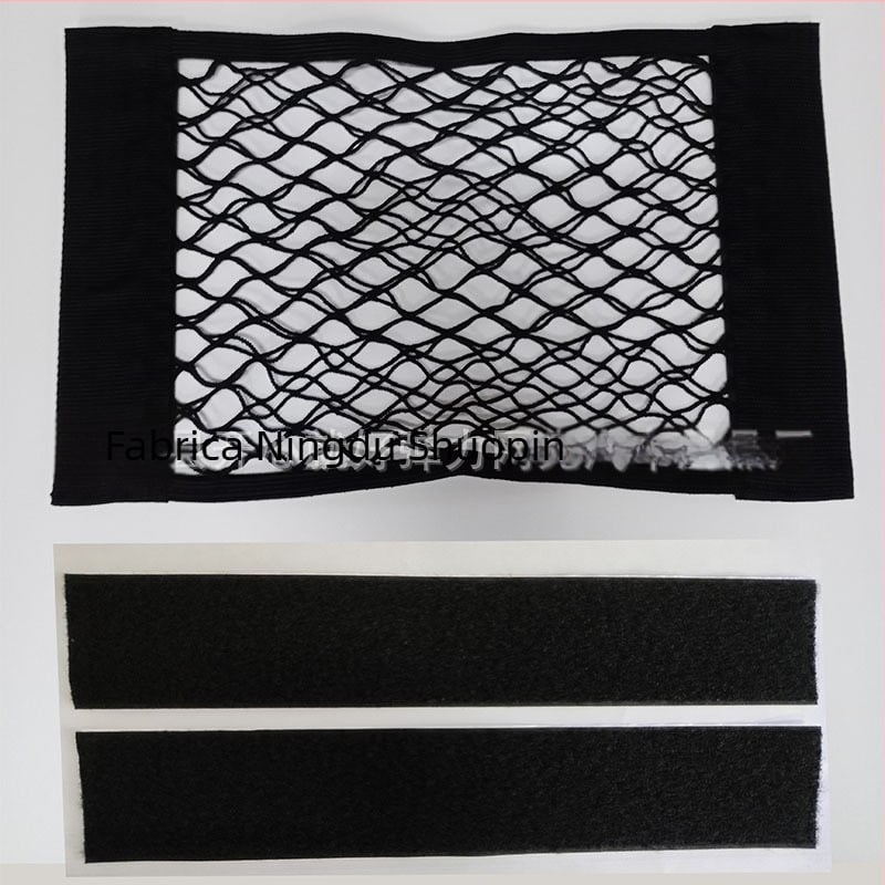 Geantă de depozitare pentru portbagaj, plasă, cu bază adezivă, capacitate mare, anti-derapare, organizator multifuncțional