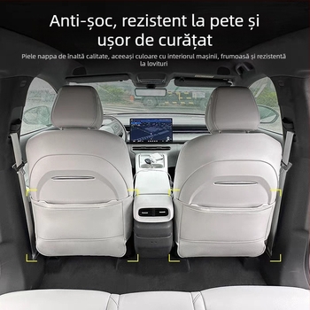 Pad din piele pentru scaun anti-șuturi, compatibil cu G6/G9, protecție pentru rândul din spate, etichetă anti-zgârieturi la orificiul de aer