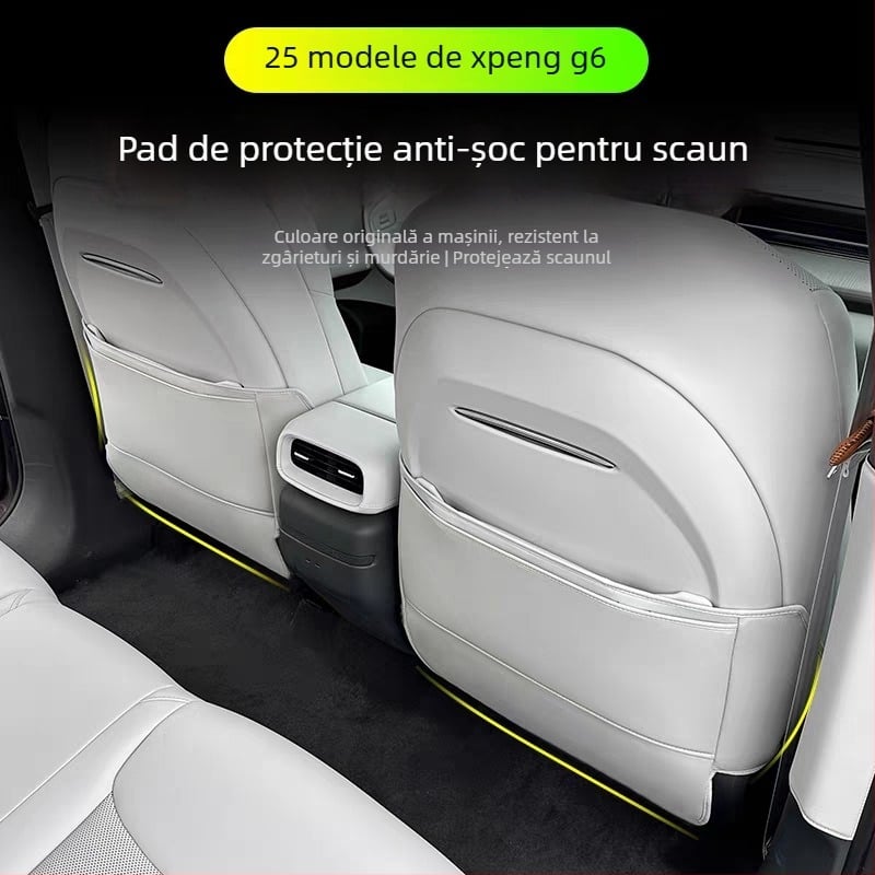 Pad din piele pentru scaun anti-șuturi, compatibil cu G6/G9, protecție pentru rândul din spate, etichetă anti-zgârieturi la orificiul de aer