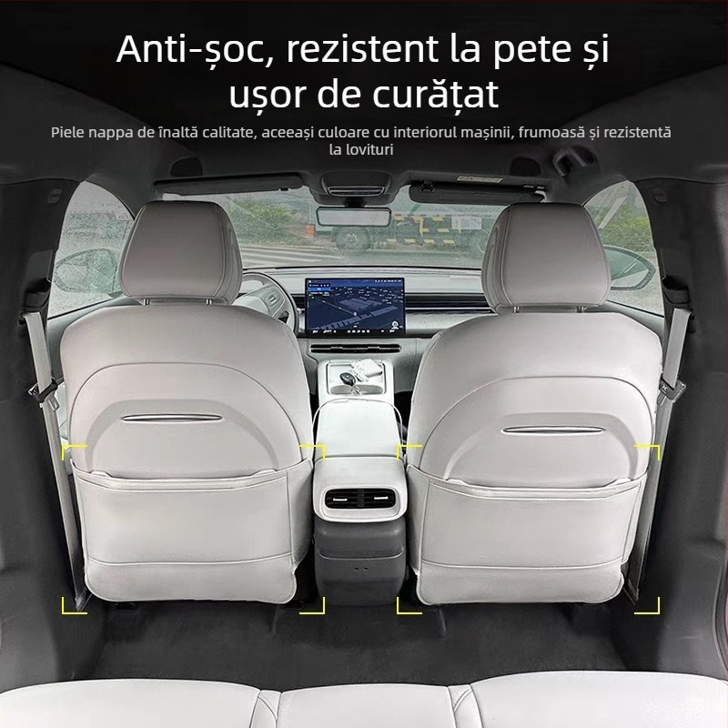 Pad din piele pentru scaun anti-șuturi, compatibil cu G6/G9, protecție pentru rândul din spate, etichetă anti-zgârieturi la orificiul de aer