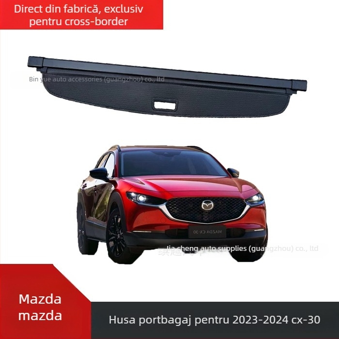 Mazda CX-30 Separator perdea de portbagaj din piele, rezistent la apă, telescopic