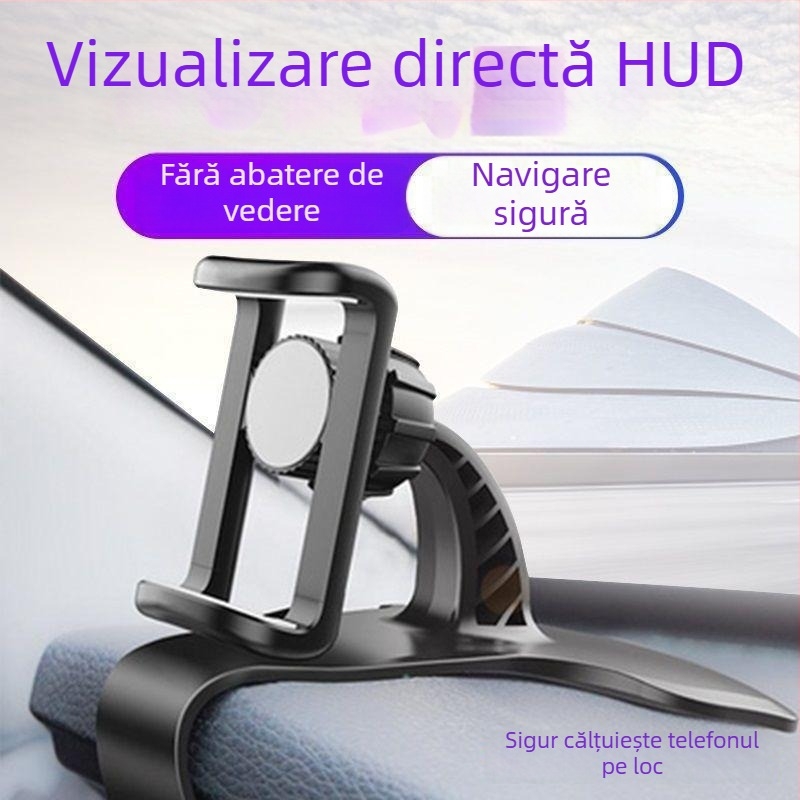 Suport pentru telefon pentru bordul mașinii, universal, montaj snap-on