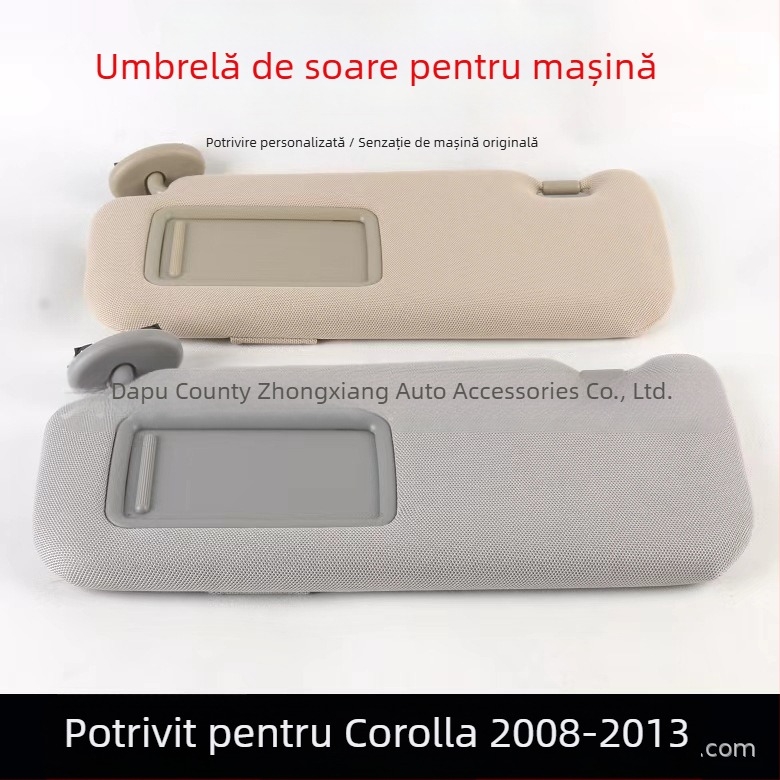oglindă cosmetică pentru parasolar Corolla 07-13, montaj Snap-on, Kentai, design simplu, greutate 0.35 kg