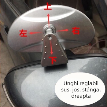 oglindă retrovizoare auxiliară pentru conducere, oglindă curbată cu unghi larg, oglindă pentru unghiuri moarte și mică oglindă rotundă pentru mers în marșarier