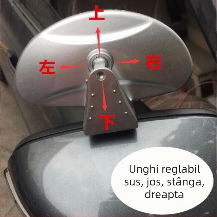 oglindă retrovizoare auxiliară pentru conducere, oglindă curbată cu unghi larg, oglindă pentru unghiuri moarte și mică oglindă rotundă pentru mers în marșarier