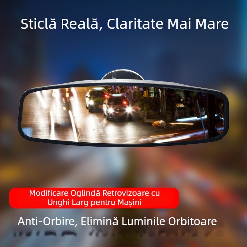 Oglindă retrovizoare interioară cu unghi larg, fixare cu ventuză pentru triciclu de antrenament, oglindă auxiliară pentru mers înapoi, oglindă HD pentru unghiuri moarte