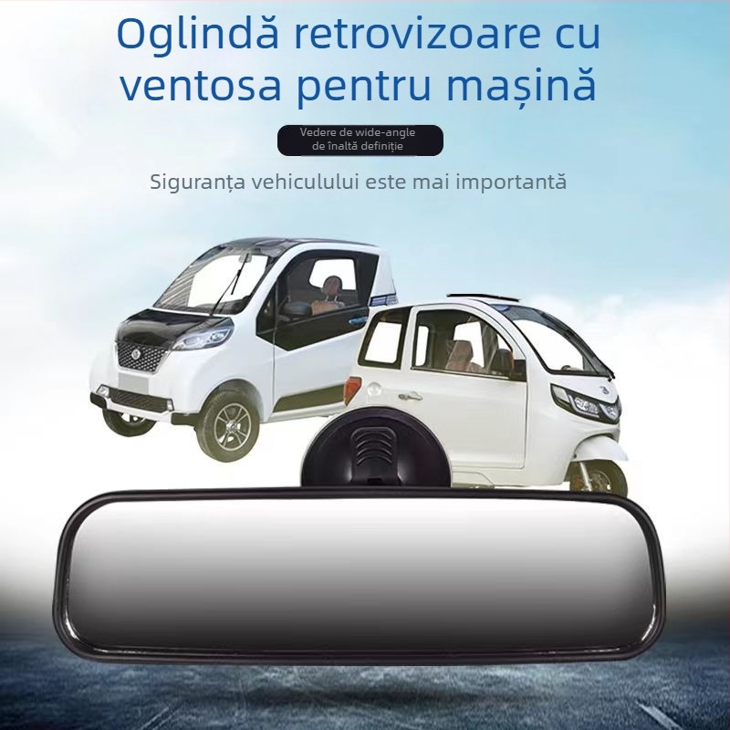 Oglindă retrovizoare cu ventuză pentru autoturism închis, potrivită pentru tricicluri și vehicule electrice