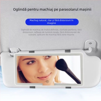 Oglindă de machiaj HD cu LED cu trei culori, montaj snap-on, compatibil universal, greutate 220 g