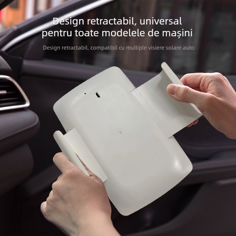 Oglindă cosmetic LED pentru mașină - montaj snap-on - compatibil universal - stil simplu