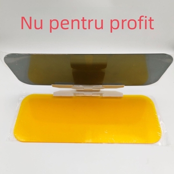 Oglindă interioară auto anti-reflexie cu prindere prin clemă, vizor cu unghi larg, zi/noapte, model YW-006, PVC, reglaj 180°, 348 g cu cutie