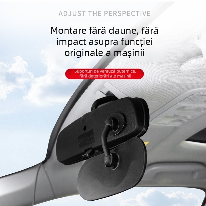 Oglindă retrovizoare auto cu câmp vizual mare, oglindă auxiliară pentru bebeluși în mașină, oglindă ultra clară cu unghi de 360°. Brand: Tie feng