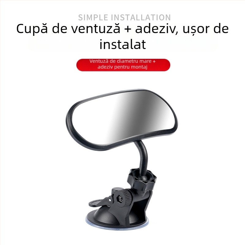 Oglindă retrovizoare auto cu câmp vizual mare, oglindă auxiliară pentru bebeluși în mașină, oglindă ultra clară cu unghi de 360°. Brand: Tie feng
