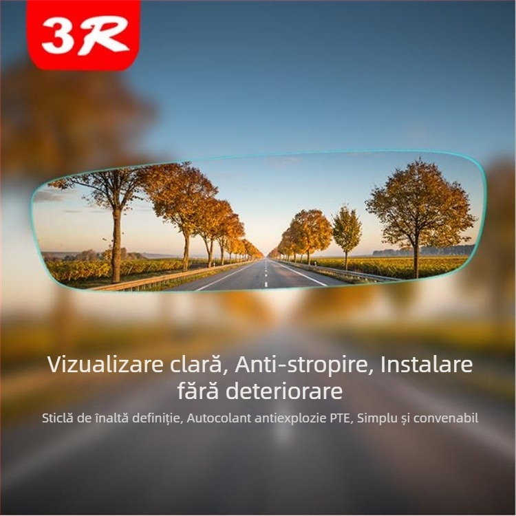 3R oglindă retrovizoare pentru mașină, fără ramă, cu câmp vizual mărit