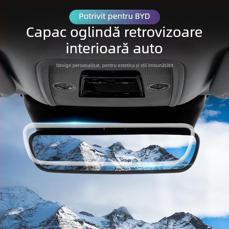 Capac ramă oglindă retrovizoare din silicon, universal BYD, prindere snap-on, 20 g