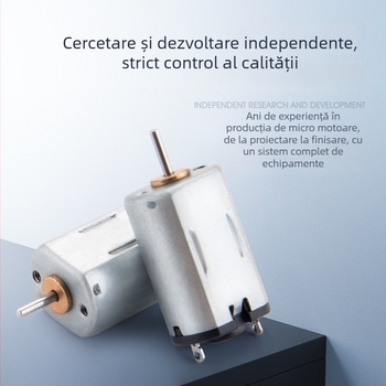 Motor DC cu perii mic pentru electronice; potrivit pentru periuțe electrice, masaj, jucării RC și ventilatoare; tensiune: DC până la 36V; curent: DC