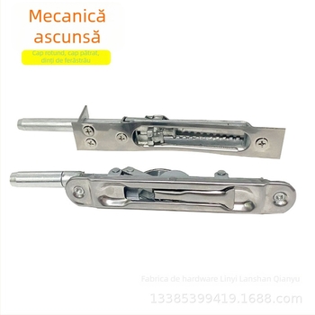 Clichet pentru ușă cu design cu slot ascuns, metal, finisaj electroplacat, stil modern minimalist