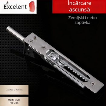 Ușă de securitate cu zăvor ascuns, oțel inox, încuietoare integrată, ușă de securitate, Model 20440
