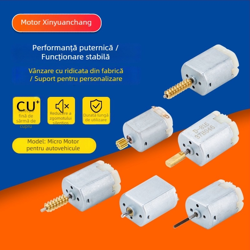 Motor mic cu perii pentru părți auto și control central al încuierii ușii (motor DC, sub 36V, eficiență 80%)