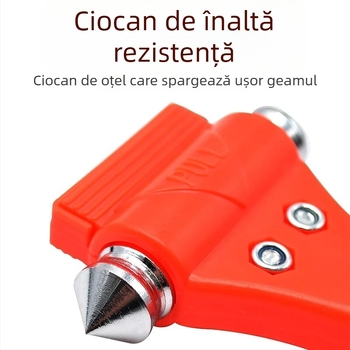 Ciocan de securitate pentru mașină, unealtă multifuncțională de urgență pentru autovehicul, spargător de geam pentru evacuare (urgență, spargere geam, evacuare)