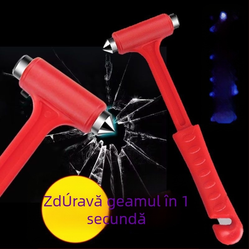 Ciocan de securitate pentru mașină, unealtă multifuncțională de urgență pentru autovehicul, spargător de geam pentru evacuare (urgență, spargere geam, evacuare)