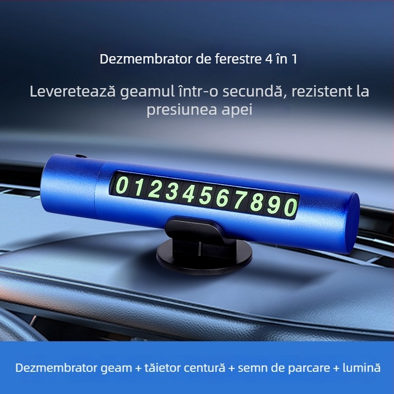 Cioc auto de siguranță Jinmao: corp din aliaj de aluminiu, mâner din silicon, LED, lamă 420U6